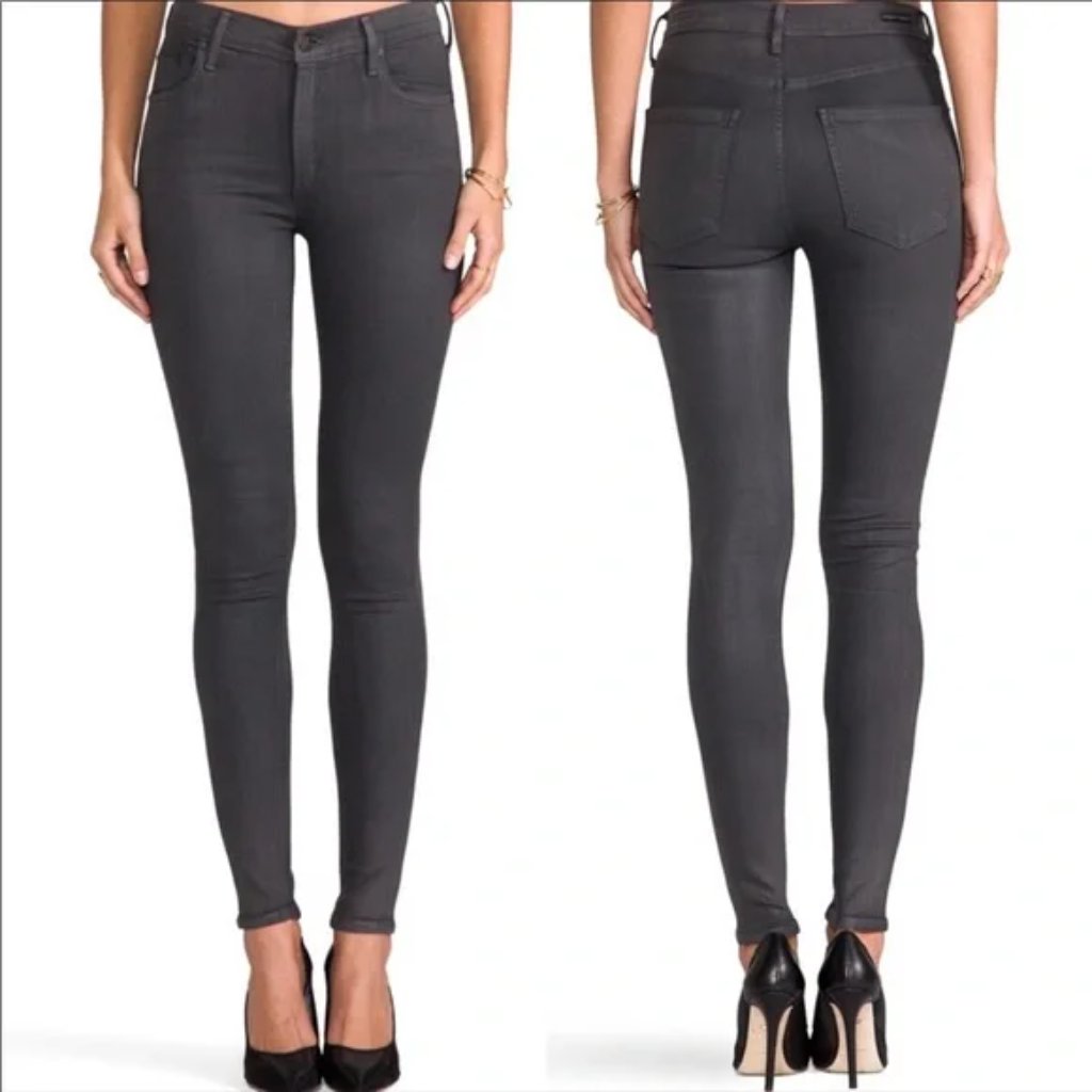 Coh Rocket Gray Coated High Rise Skinny Jeans